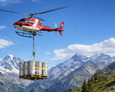 Livraison par hélicoptère