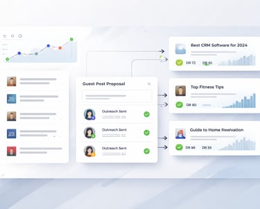 Editorial link building workflow dashboard
