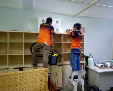 Professional cockroach control treatment by Jansen Pest Control in a Bacolod City kitchen