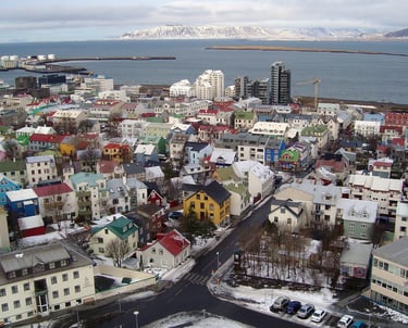 Reykjavik Iceland Aerial