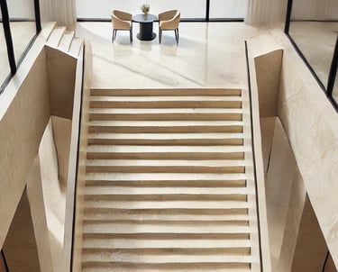 Trawertyn na schody Bianco, ivory kamień naturalny włoski