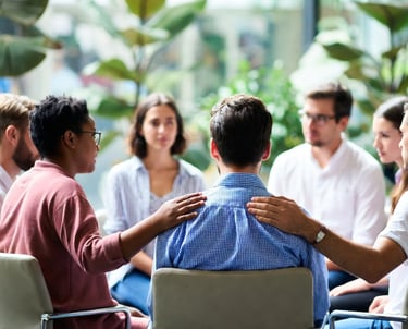 Planned group session for mental health support