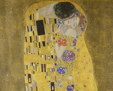 couple enlacé, tableau de Klimt très connu