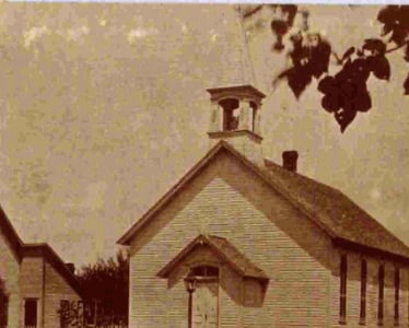 The first Moran United Methodist Building located at Second and Sycamore
