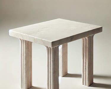 Trawertyn stolik kawowy, stolik z włoskiego kamienia naturalnego