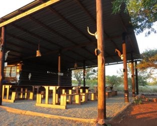 Communal area at Albizia self catering safari tents and glamping in Hluhluwe