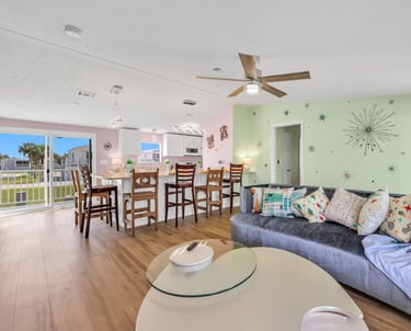 Orbit City Vacation Rental Living Area