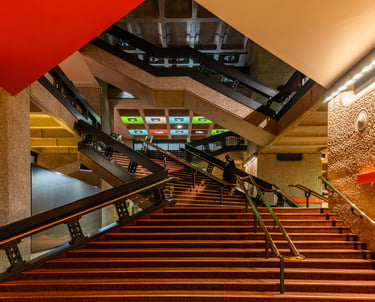 Staircases at Barbican Arts Centre