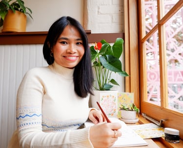 New York City live event artist and calligrapher doing unique customization for a live event