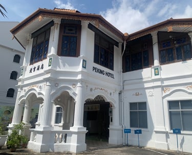 peking hotel taiping white building entrance