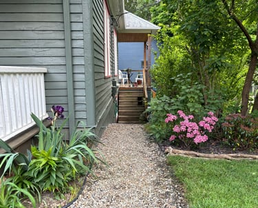 Garden path at Mallow Rose Cottage, Spring 2024