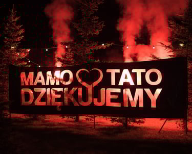 baner mamo tato dzękujemy pirotechnika