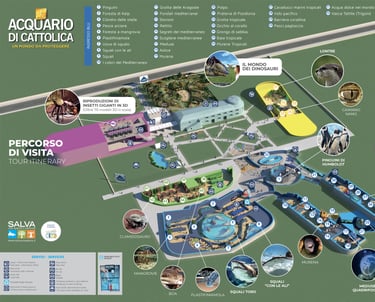 mappa Parco Acquatico Cattolica, cultura, intrattenimento in Romagna