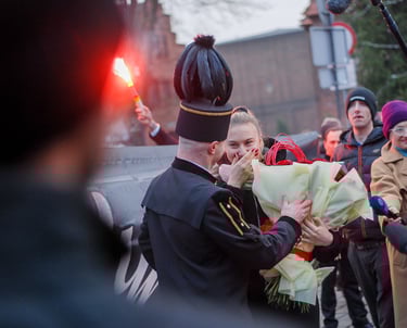 baner na zaręczyny z pirotechniką i fajerwerkami