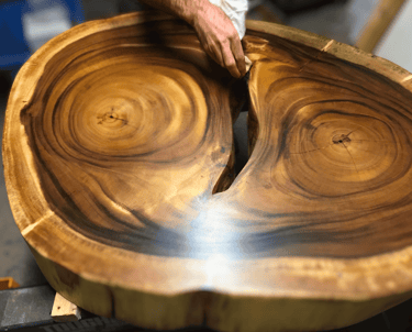 table basse luxieuse en bois exotique de Suar d'Indonésie