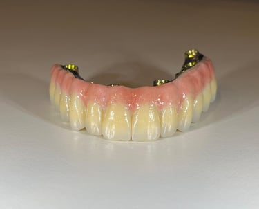 laboratorio dental, caso terminado rehabilitacion circonio sobre barra