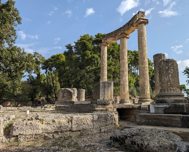 Stone Pillars at Ancient Olympia
