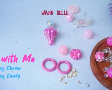 How to Make Bag Charm with Pink Balloon Luxury Beads 🎈🫧