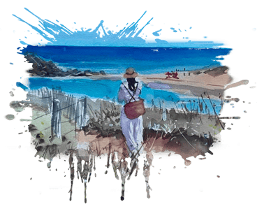 watercolor end day of summer