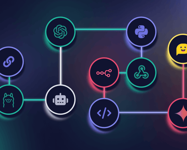 a bunch of different colored lights on a dark background