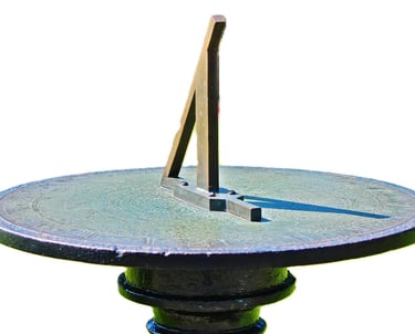 A sundial, which is important to the Sunny Hours story.