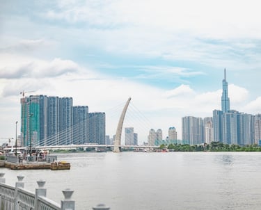 ho Chi Minh skyline with bridge