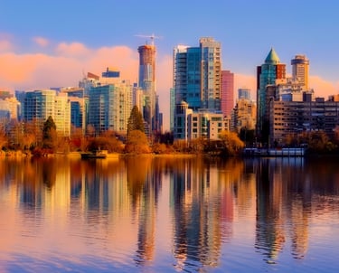 Vancouver Canada Skyline from Water