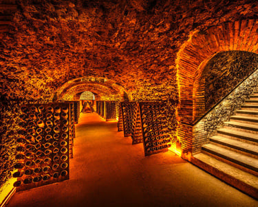 Cellars of Champagne in Epernay France