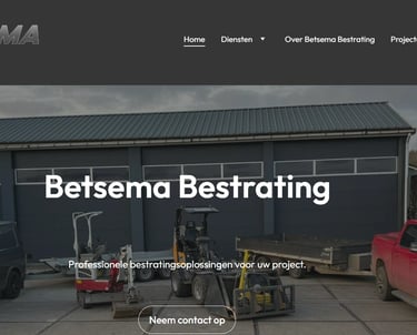 Website van Betsema Bestrating