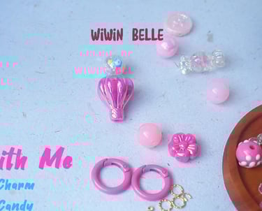 How to Make Bag Charm with Pink Balloon Luxury Beads 🎈🫧