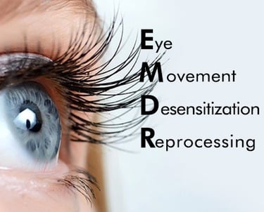 a woman's eye with the words eye movement