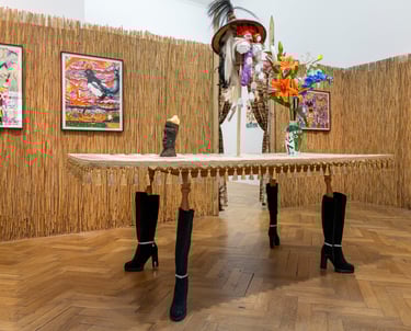 Andrew Is Trapped in Tiger Fur Church, 2025, exhibition view, Sperling, Munich ©Andrew Gilbert