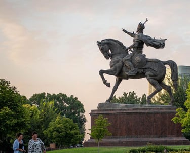 Amir-Temur's statue in Tashkent 