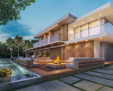 projeto de casa de alto padrão