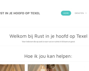 De website van Rust in je hoofd op Texel