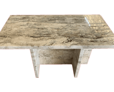 Stolik z trawertynu szarego zielonego, luksusowy stolik z kamienia naturalnego włoskiego