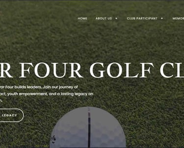 Creations and Solutions: image of Par Four Golf Club website home