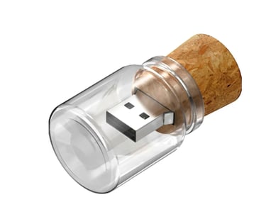 Audio guestbook message in a bottle