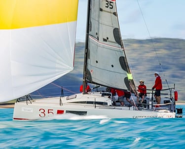 The CarbonTest ambassador yacht in action