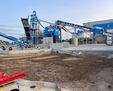 a large concrete planter being built into a concrete planter