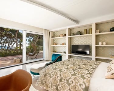 Bedroom at Villa El Rincon with sea views