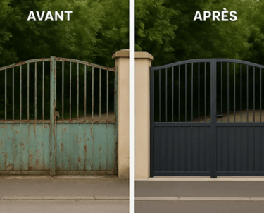 Nettoyage portail Douai, nettoyage grille Douai, peinture portail Douai, rénovation Douai