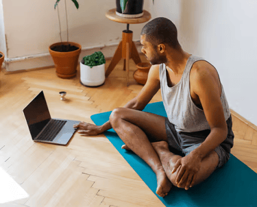 Student receiving meditation instruction