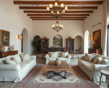 high-end painting contractor cherry creek - spainsh revival living room