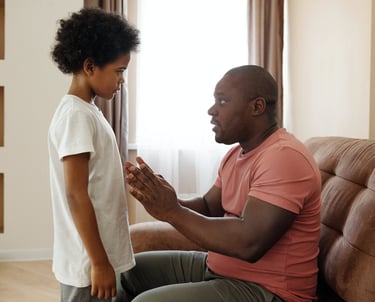 discussion sérieuse entre père et fils