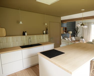 Cuisine moderne avec ilot central