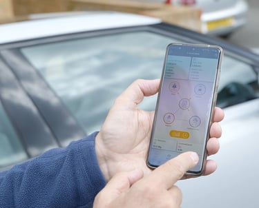 Solar App all controlled by mobile phone in their hand