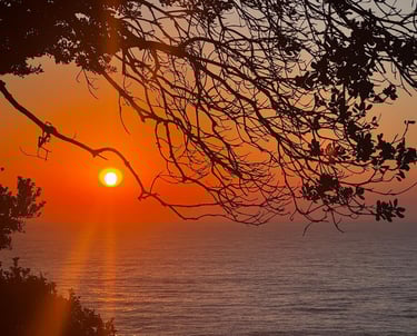 Sunrise view from Umdloti holiday apartment studio