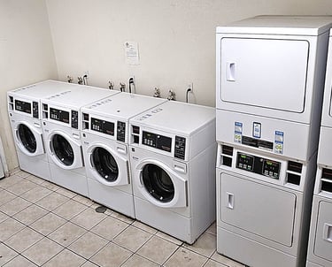 laundry machines at university commons apartments in Davis California