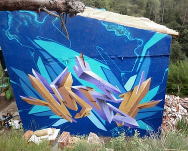 Mes Ink, graffiti, letras, 3d, barcelona, pintura, muros, spray